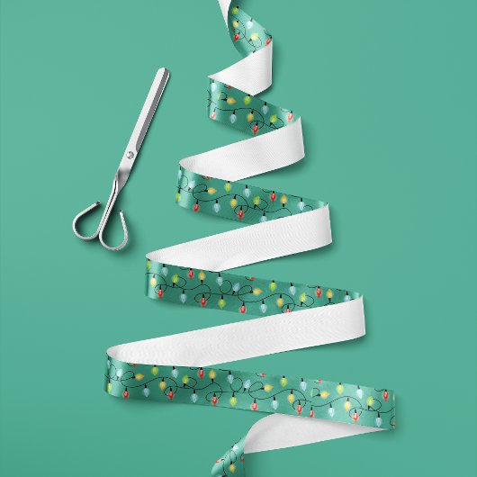 kerstlampgevuurpatroon satijnen lint