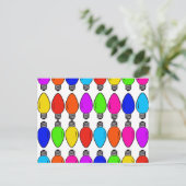 kerstlampglas briefkaart (Staand voorkant)