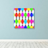 kerstlampglas canvas afdruk (Insitu (Houten vloer))