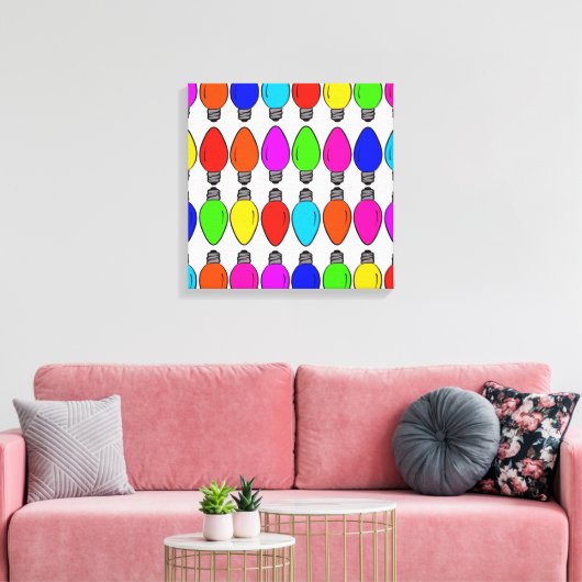 kerstlampglas canvas afdruk (Insitu (Woonkamer))