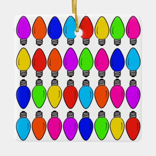 kerstlampglas keramisch ornament (Voorkant)