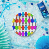 kerstlampglas papieren bordje (Feest)