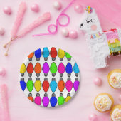 kerstlampglas papieren bordje (Feest)