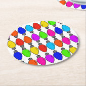 kerstlampglas ronde kartonnen onderzetter (Gebogen)