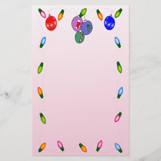 kerstlamphuis briefpapier (Voorkant)