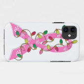 Kerstlampje borstkanker Case-Mate iPhone case (Achterkant (horizontaal))