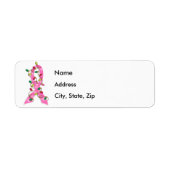 Kerstlampje borstkanker etiket (Voorkant)