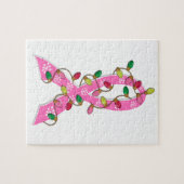 Kerstlampje borstkanker legpuzzel (Horizontaal)