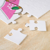 Kerstlampje borstkanker legpuzzel (Zijkant)