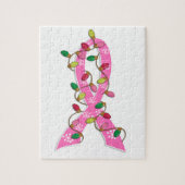 Kerstlampje borstkanker legpuzzel (Verticaal)