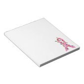 Kerstlampje borstkanker notitieblok (Schuin)