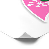 Kerstlampje borstkanker poster (Hoek)