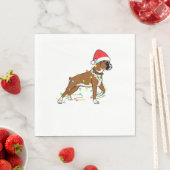 kerstlampje Boxer Hondenliefhebber Funny Gift Servet (Insitu)
