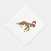kerstlampje Boxer Hondenliefhebber Funny Gift Servet (Hoek)