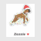 kerstlampje Boxer Hondenliefhebber Funny Gift Sticker (Vel)