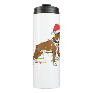 kerstlampje Boxer Hondenliefhebber Funny Gift Thermosbeker