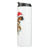 kerstlampje Boxer Hondenliefhebber Funny Gift Thermosbeker (Geroteerd rechts)