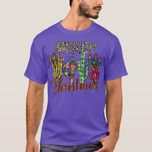 kerstlampje Cactus Lover Funny Xmas pajama fa T-shirt