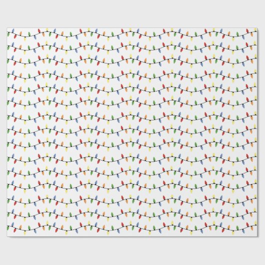 kerstlampje cadeaupapier (Vlak)