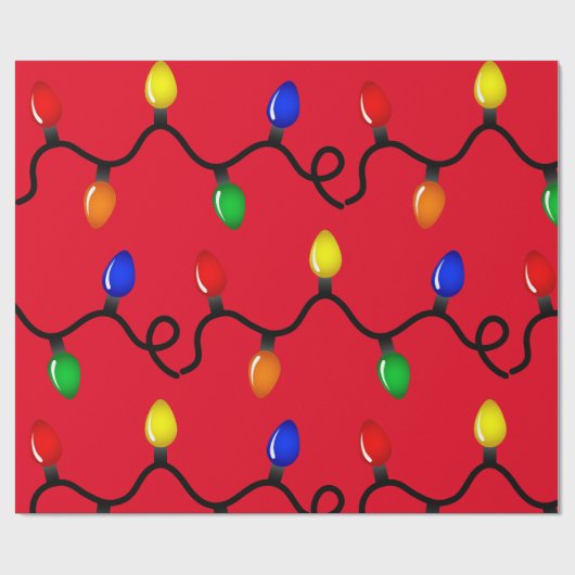 kerstlampje cadeaupapier (Vlak)