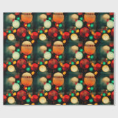 kerstlampje cadeaupapier (Vlak)