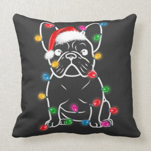 kerstlampje Dog - Franse Bulldog T-Shirt Kussen