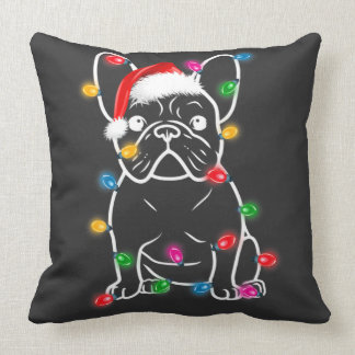 kerstlampje Dog - Franse Bulldog T-Shirt Kussen