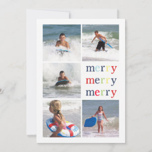 Kerstlampje, dubbelzijdig, multi-fotokaart feestdagenkaart