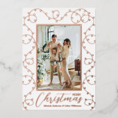 kerstlampje folie feestdagenkaart (Voorkant)