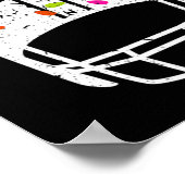 kerstlampje Football Helmet Fun Xmas Poster (Hoek)