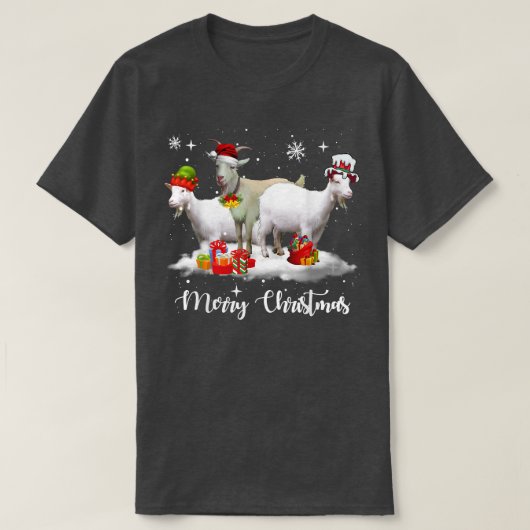 kerstlampje, geit XMas Pajama T-shirt (Design voorkant)