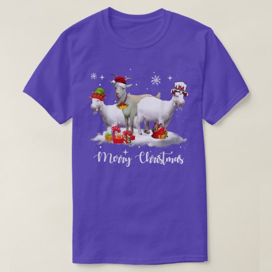 kerstlampje, geit XMas Pajama T-shirt (Design voorkant)