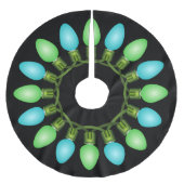 Kerstlampje in Blauw en Groen Kerstboom Rok (Voorkant)