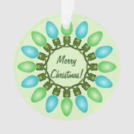 Kerstlampje in Blauw en Groen Ornament