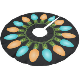 Kerstlampje in Oranje en blauw Kerstboom Rok