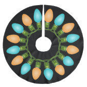 Kerstlampje in Oranje en blauw Kerstboom Rok (Voorkant)