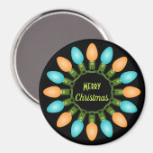 Kerstlampje in Oranje en blauw Magneet (Voorkant / Achterkant)