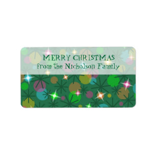 kerstlampje label label middelste bovenste tekst
