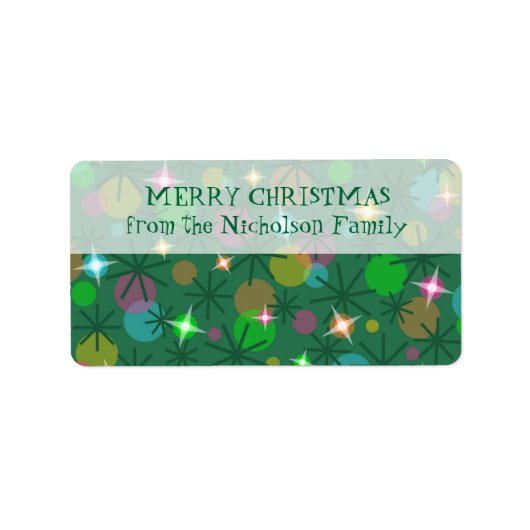 kerstlampje label label middelste bovenste tekst (Voorkant)