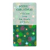 kerstlampje label label portret (Voorkant)