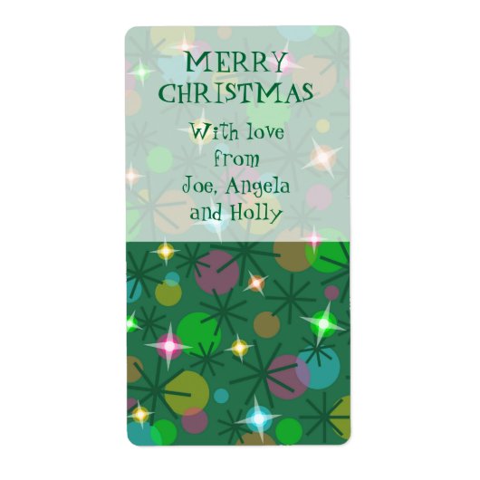 kerstlampje label label portret (Voorkant)