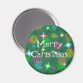 kerstlampje 'Merry Kerstmis' Magneet (Voorkant / Achterkant)