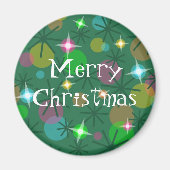 kerstlampje 'Merry Kerstmis' Magneet (Voorkant)