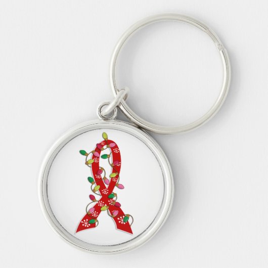 kerstlampje met bloedkanker sleutelhanger (Voorkant)
