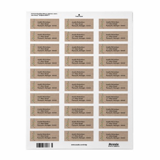 kerstlampje met inleglade etiket (Full Sheet)