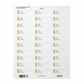 Kerstlampje met kinderkanker etiket (Full Sheet)