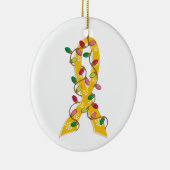 Kerstlampje met kinderkanker keramisch ornament (Rechts)