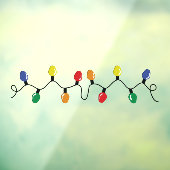 kerstlampje met strijkdraad grote lamp raamsticker (Vel 3)