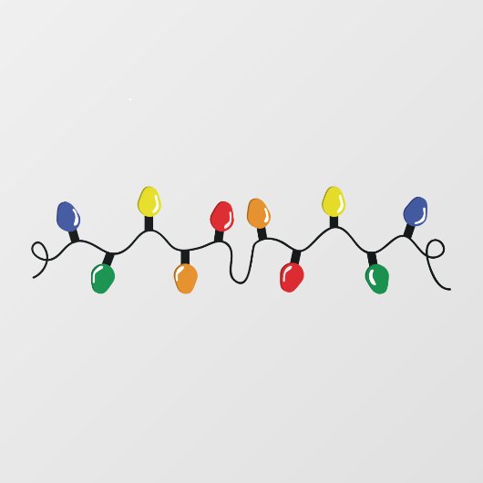kerstlampje met strijkdraad grote lamp raamsticker (Vel)