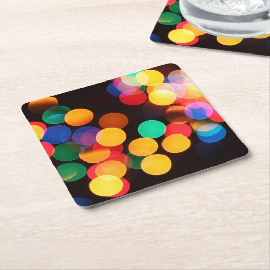 Kerstlampje Modern Kartonnen Onderzetters (Schuin)